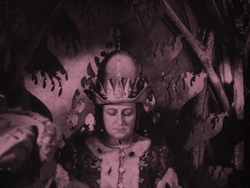 A tinted monochrome image from the movie "The Golem".